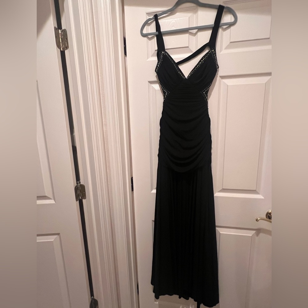 MAXI BLACK DRESS GOWN FROM BCBG MAX AZRIA SIZE S - Picture 15 of 15
